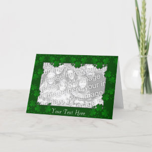 Card Template - St. Patrick's Day Four Leaf Clover