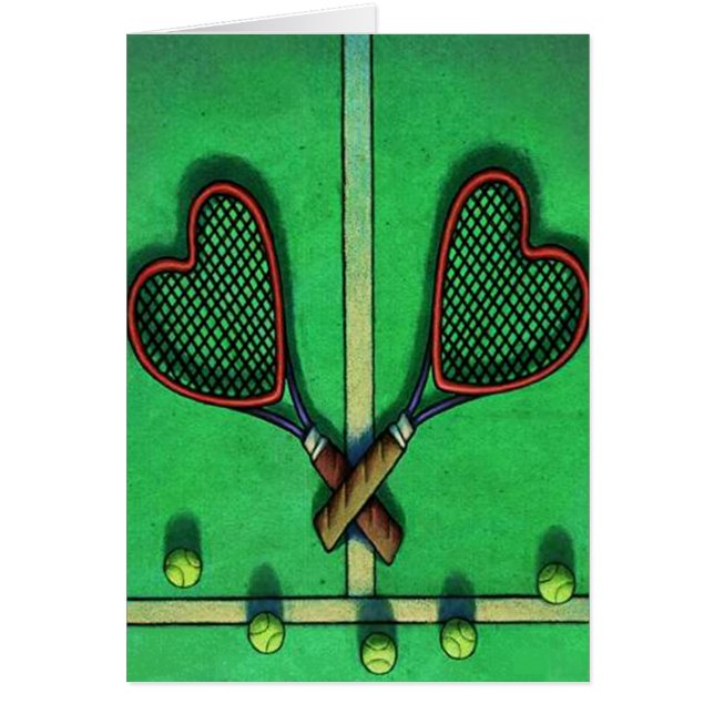 Card ~ Tennis Players ~ Tennis Begins With Love! (Front)