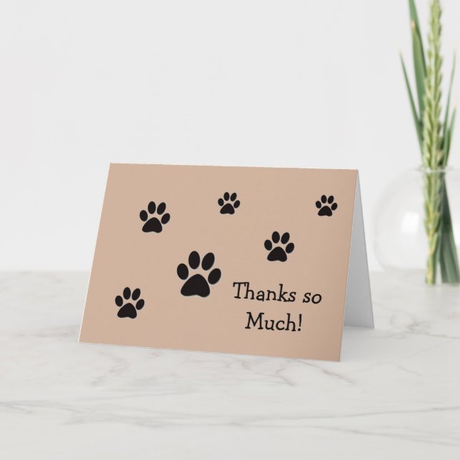 Card-ThankYou -PetPaws Thank You Card (Front)