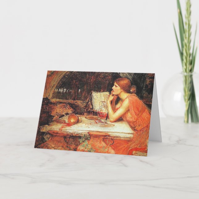 Card:  The Sorceress - John Waterhouse Holiday Card (Front)