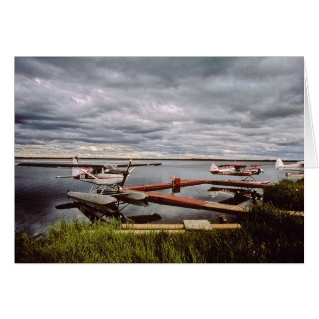 Card / Three Floatplanes Docked (Front Horizontal)