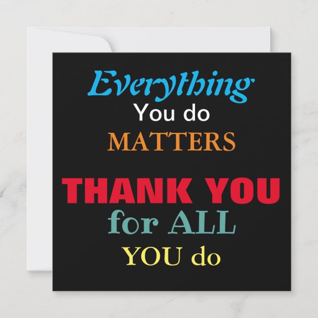 Card to show appreciation (Front)