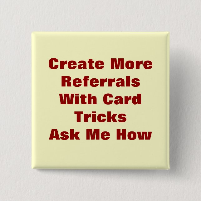 Card Tricks 2 Inch Square Button (Front)