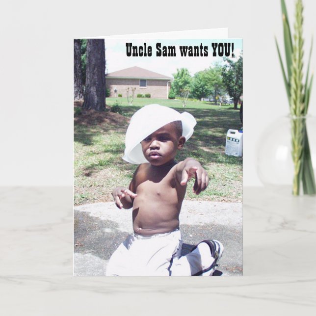 Card- Uncle Sam Wants You (spoof) Thank You Card (Front)