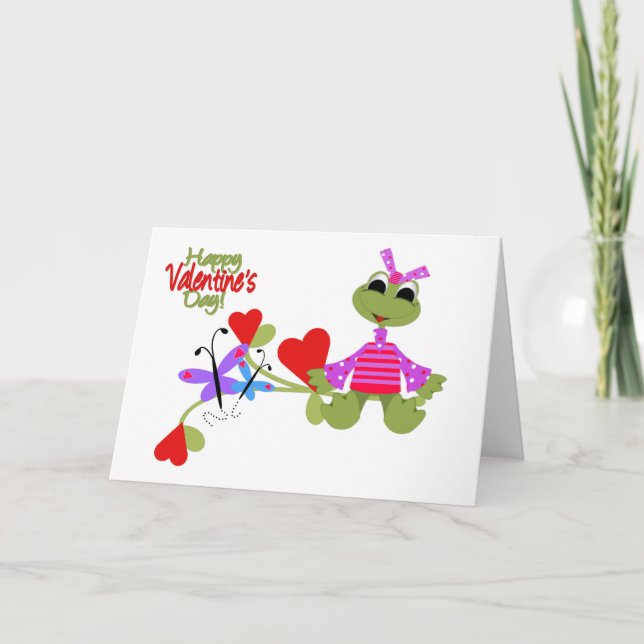 Card-Valentine Frog Holiday Card (Front)