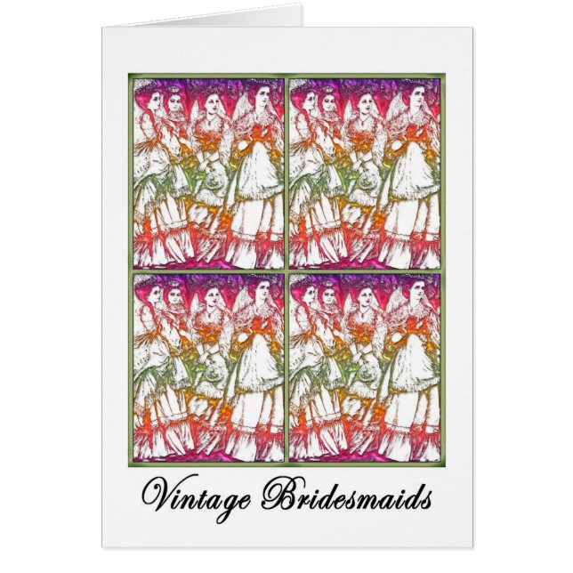Card: Vintage Bridesmaids Modernized (Front)