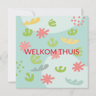 card welcome home abstract flower