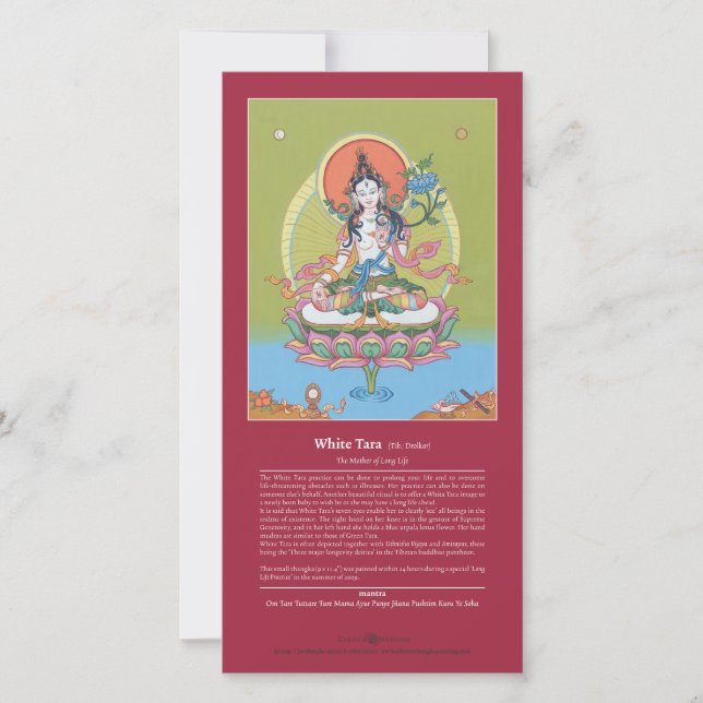 CARD WhiteTara with explanation (Front)