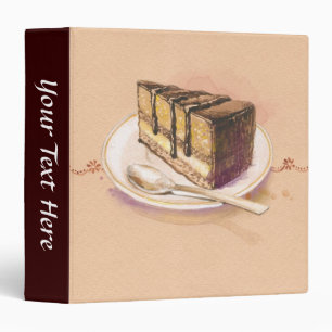 Card with painted watercolor cake binder