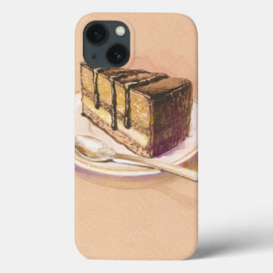 Card with painted watercolor cake iPhone 13 case