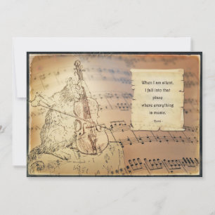 Card with Rumi - Everything is music only