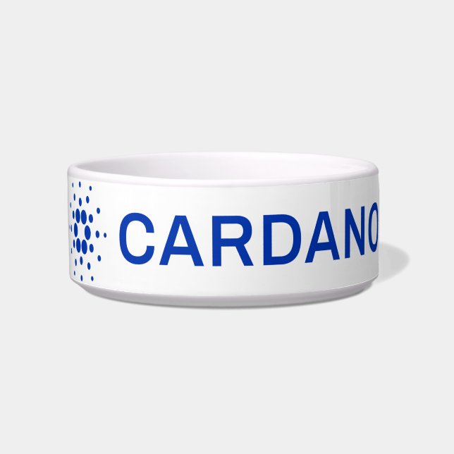 Cardano Full Logo Pet Bowl (Front)