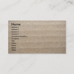 Cardboard and Packing Peanuts Business Card