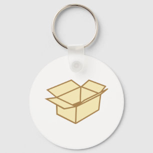 Cardboard box keychain