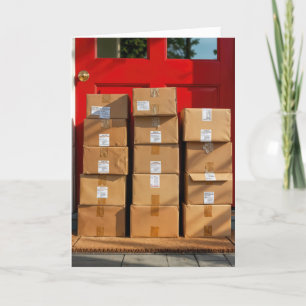 Cardboard Boxes For Getting Old Birthday Humour Card