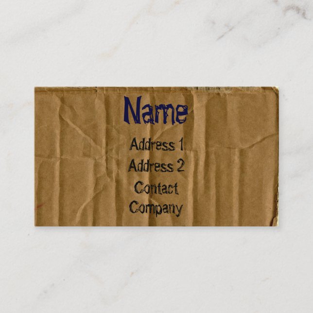 Cardboard Business Card (Front)