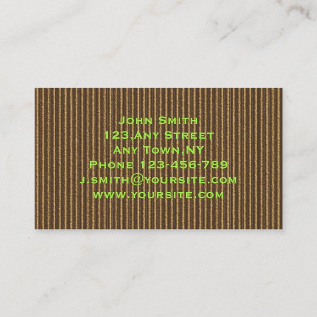 Cardboard Business Card Template (Front)