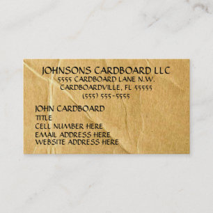 Cardboard Company Business Card