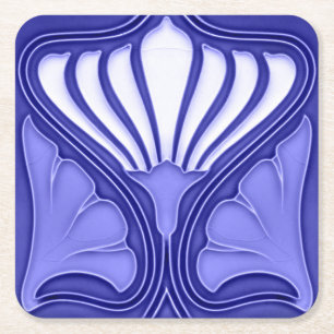 Cardboard Drink coaster paper art nouveau