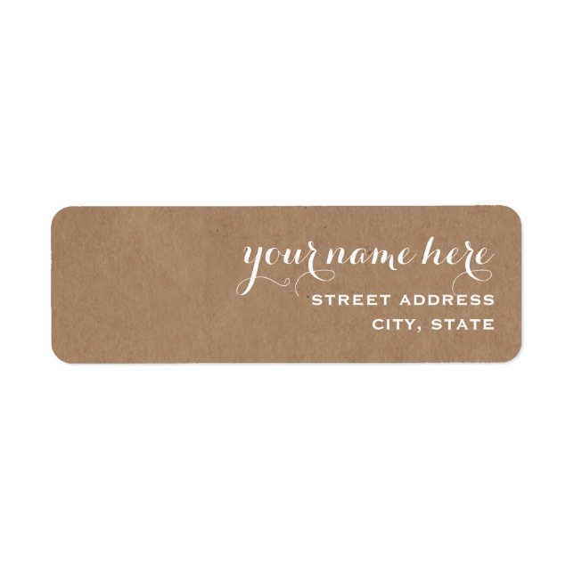 Cardboard Inspired Address Label (Front)