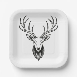cardboard plate with shepherd's head - rustic eleg