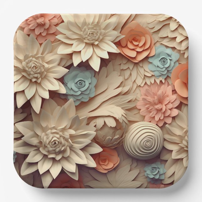 Cardboard plates Blossoming Beauty (Front)