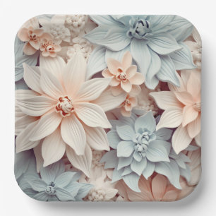Cardboard plates Colorful Posy