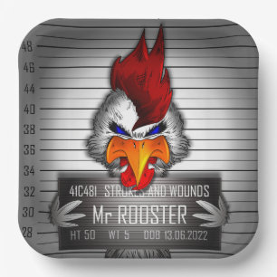Cardboard Plates Mr. Rooster