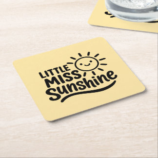 Cardboard Postcards - Little Miss Sunshine Square Paper Coaster