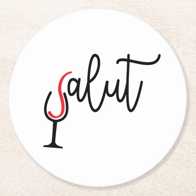 Cardboard Subzetter Round Paper Coaster (Front)