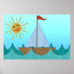 Cardboard Yacht Poster
