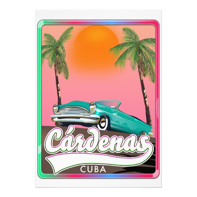 Cárdenas Cuba poster de voyage vintage (Devant)