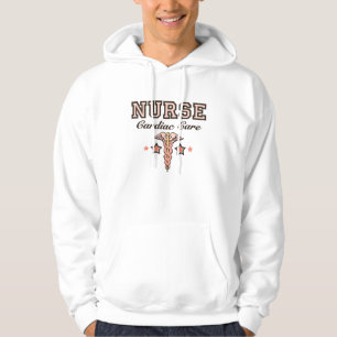Cardiac Care CCU Nurse Hooded Sweatshirt Caduceus