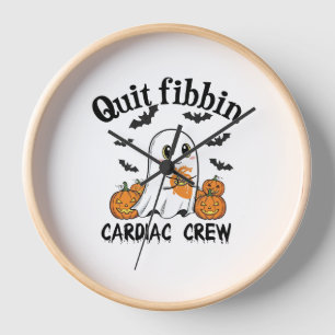 Cardiac Crew Funny Boo-Ghost Pumpkin Clock