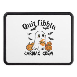 Cardiac Crew Funny Boo-Ghost Pumpkin Trailer Hitch Cover