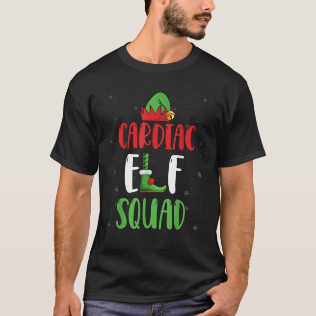 Cardiac Elf Squad Cardiac Nurse Xmas Cardiology Ch T-Shirt (Front)