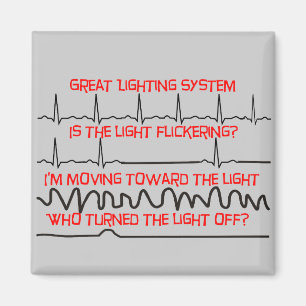 Cardiac Lighting System --Cardiac Nurse Gifts Magnet