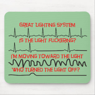 Cardiac Lighting System --Cardiac Nurse Gifts Mouse Pad