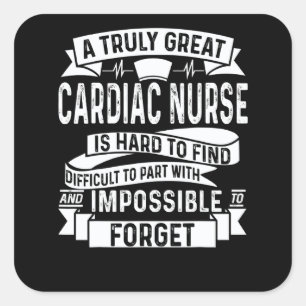 Cardiac Nurse Apparel - Cute Nurses Design Square Sticker
