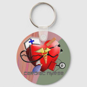 Cardiac Nurse Art Gifts Keychain