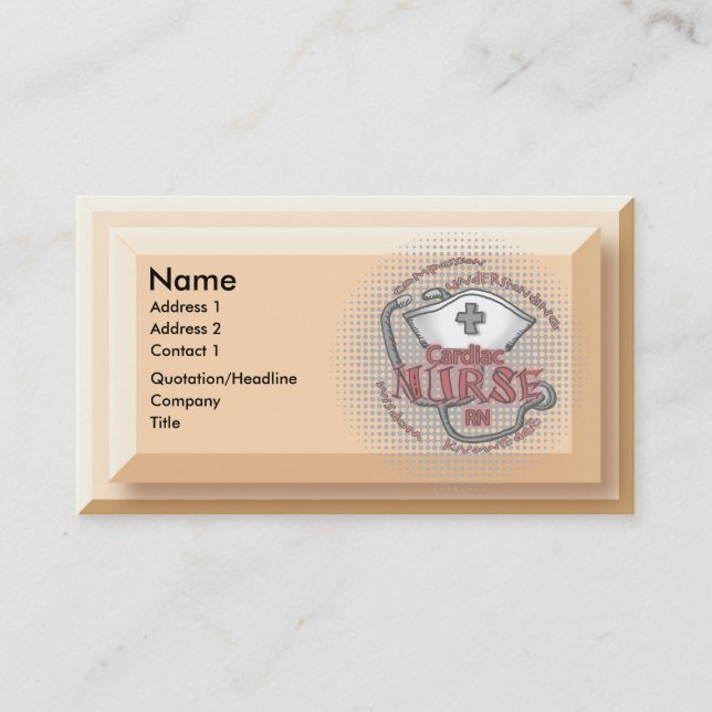 Cardiac Nurse Axiom  Business Cards (Front)