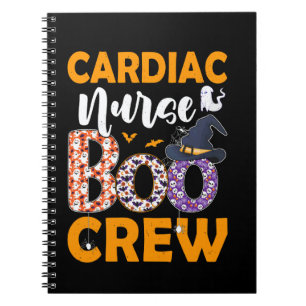 Cardiac Nurse Boo Crew Spooky Boo Ghost Halloween Notebook
