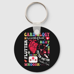 Cardiac Nurse Cardiology Is Work Of Heart Valentin Keychain