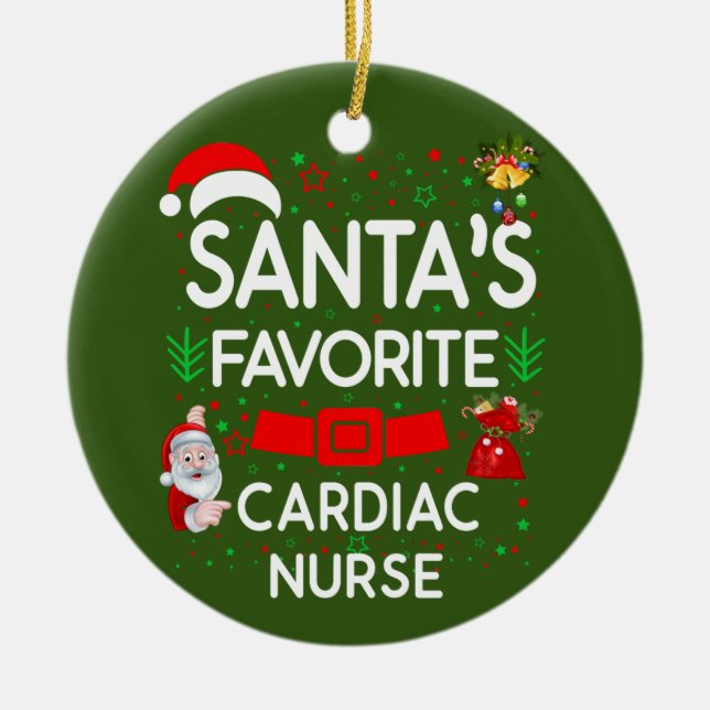 Cardiac Nurse Ceramic Ornament (Front)