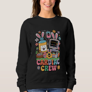 Cardiac Nurse Easter Bunny Cardiology CVICU Sweatshirt