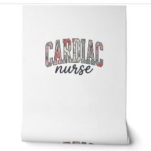 Cardiac Nurse Floral Varsity Lettering Design_1 Wallpaper