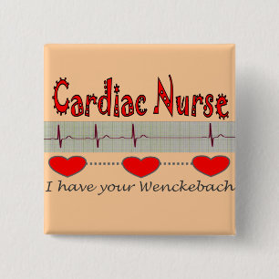 Cardiac Nurse Gifts 2 Inch Square Button