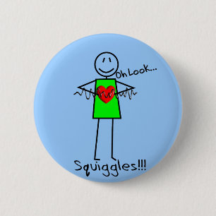 Cardiac Nurse Gifts Stick Person Design V-Fib 2 Inch Round Button