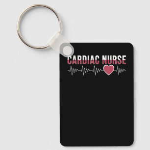 Cardiac Nurse Heartbeat Cardiac Nursing Keychain