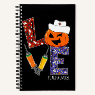 Cardiac Nurse Love Nurse Life Halloween Pumpkin Co Notebook